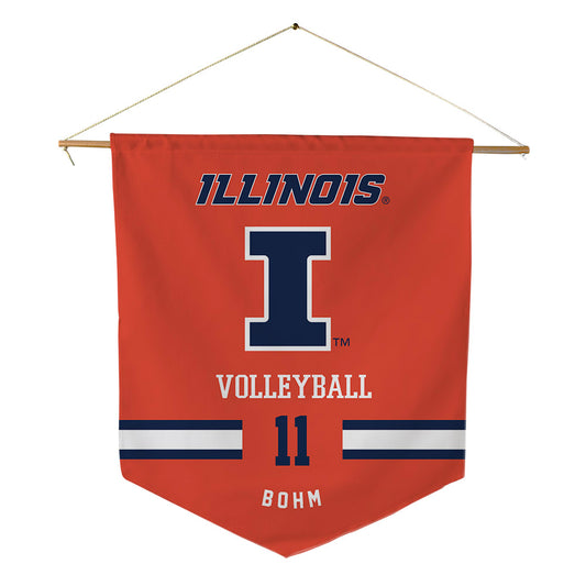 Illinois - NCAA Women's Volleyball : Cari Bohm - Pennant - 18" x 21"-0