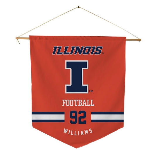 Illinois - NCAA Football : Deon Williams - Pennant - 18" x 21"-0