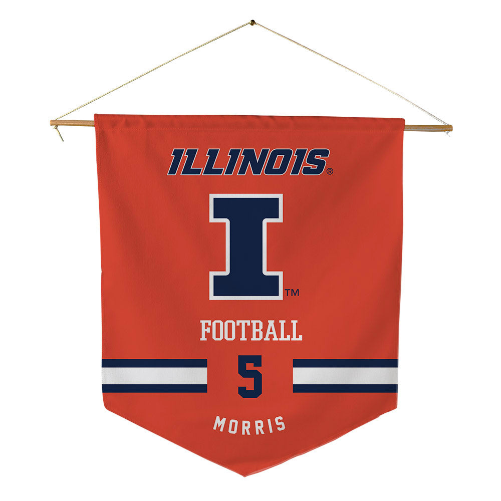 Illinois - NCAA Football : Jakwon Morris - Pennant - 18" x 21"-0