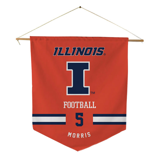 Illinois - NCAA Football : Jakwon Morris - Pennant - 18" x 21"-0
