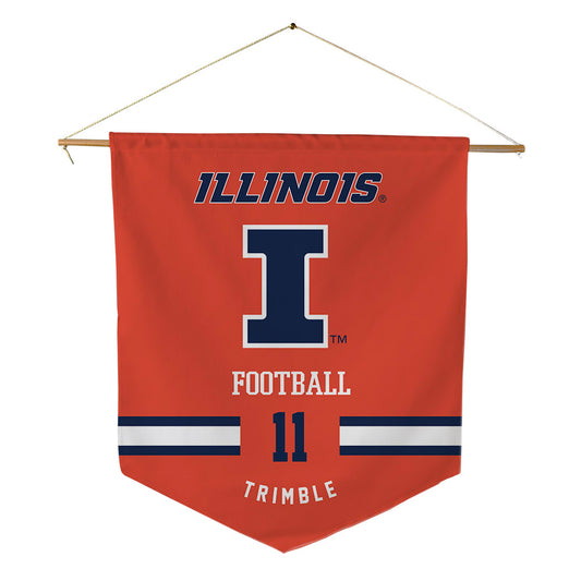Illinois - NCAA Football : Brayden Trimble - Pennant - 18" x 21"-0