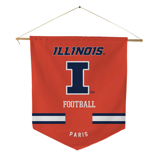 Illinois - NCAA Football : Jack Paris - Pennant - 18" x 21"-0