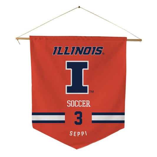 Illinois - NCAA Women's Soccer : Lauren Seppi - Pennant - 18" x 21"-0