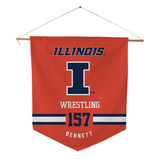 Illinois - NCAA Wrestling : Ryan Bennett - Pennant - 18" x 21"-0