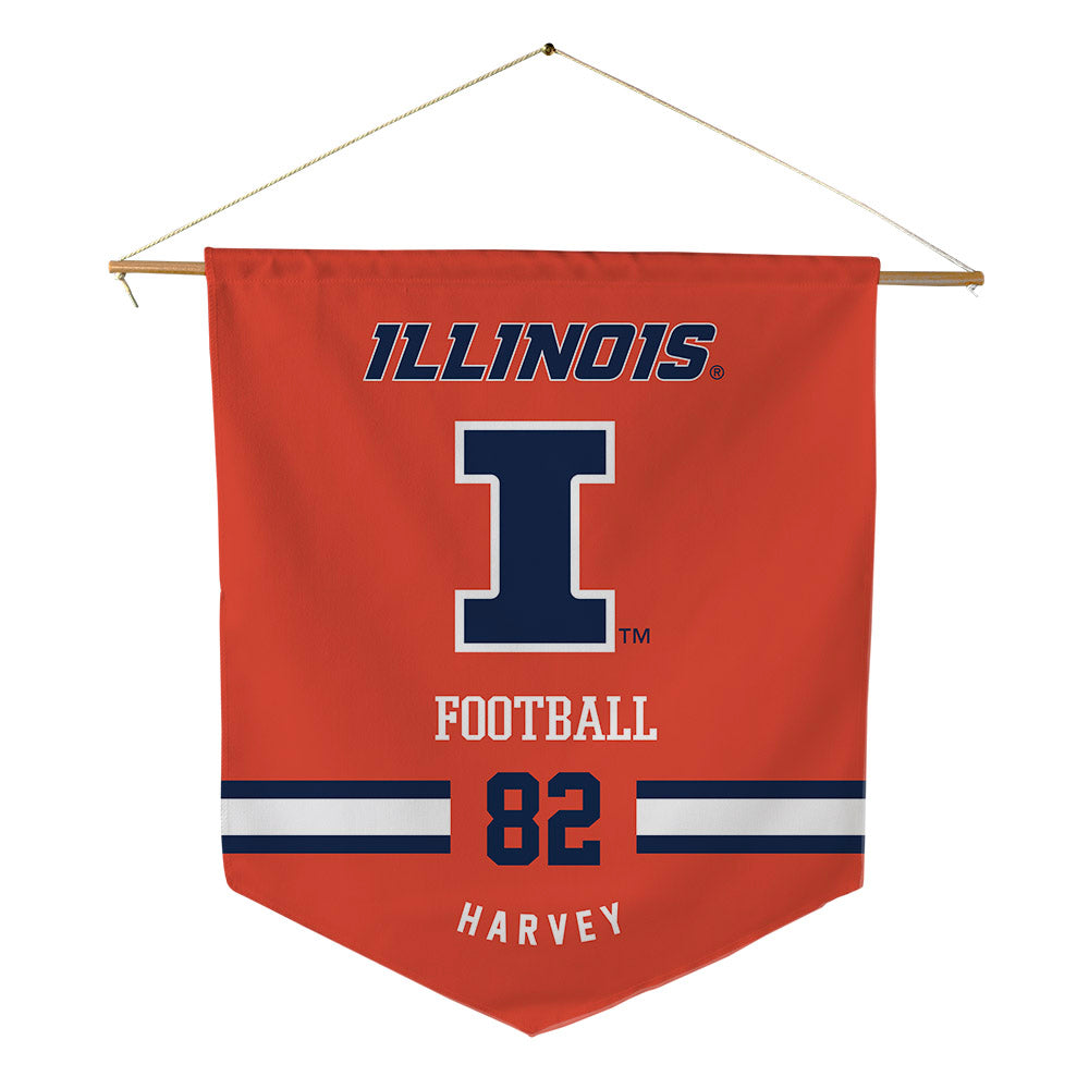 Illinois - NCAA Football : Jacob Harvey - Pennant - 18" x 21"-0