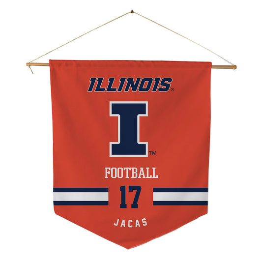 Illinois - NCAA Football : Gabe Jacas - Pennant - 18" x 21"-0