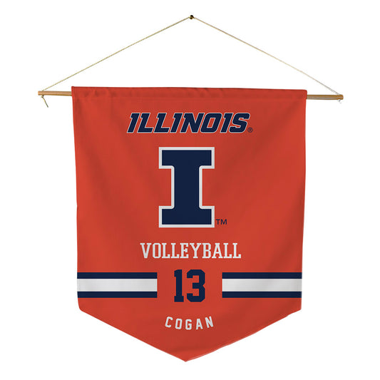 Illinois - NCAA Women's Volleyball : Kenzie Cogan - Pennant - 18" x 21"-0