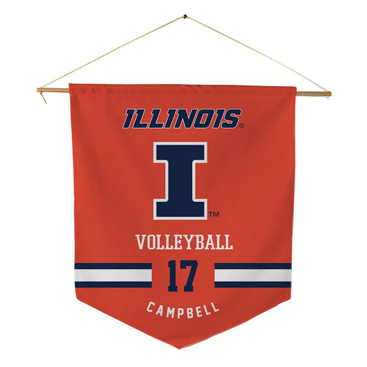Illinois - NCAA Women's Volleyball : Vivian Campbell - Pennant - 18" x 21"-0