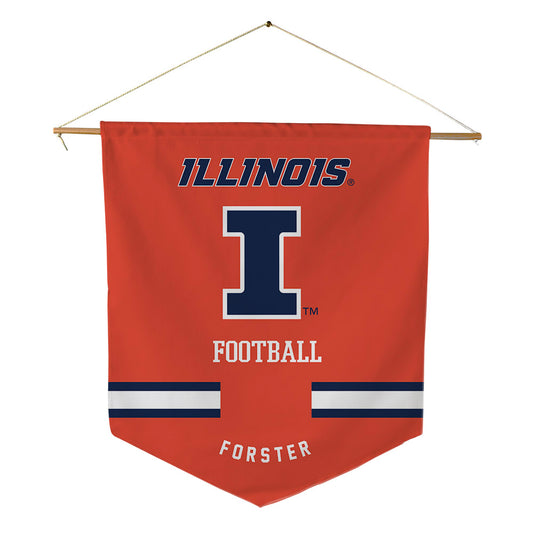 Illinois - NCAA Football : John Forster - Pennant - 18" x 21"-0