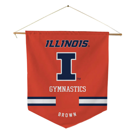 Illinois - NCAA Women's Gymnastics : Kennedy Brown - Pennant - 18" x 21"-0
