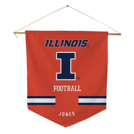 Illinois - NCAA Football : Robert Jones - Pennant - 18" x 21"-0