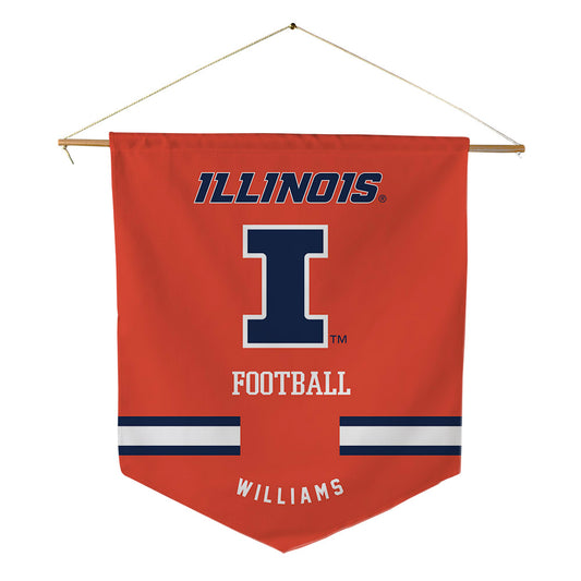 Illinois - NCAA Football : Deon Williams - Pennant - 18" x 21"-0