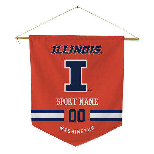 Illinois - NCAA Football : Alfred Washington - Pennant - 18" x 21"-0