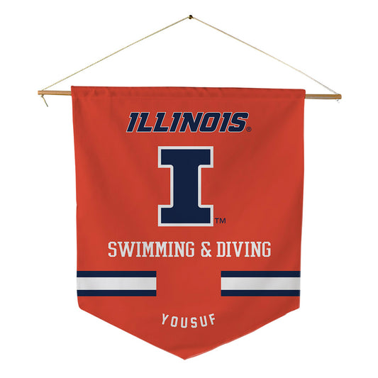 Illinois - NCAA Women's Swimming & Diving : Sophia Yousuf - Pennant - 18" x 21"-0