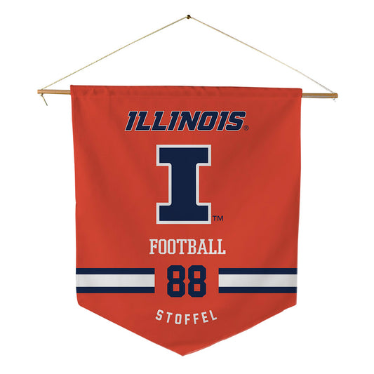 Illinois - NCAA Football : Davin Stoffel - Pennant - 18" x 21"-0