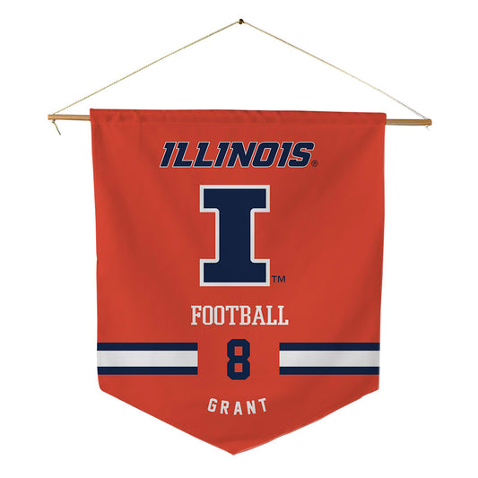 Illinois - NCAA Football : Davon Grant - Pennant - 18" x 21"-0