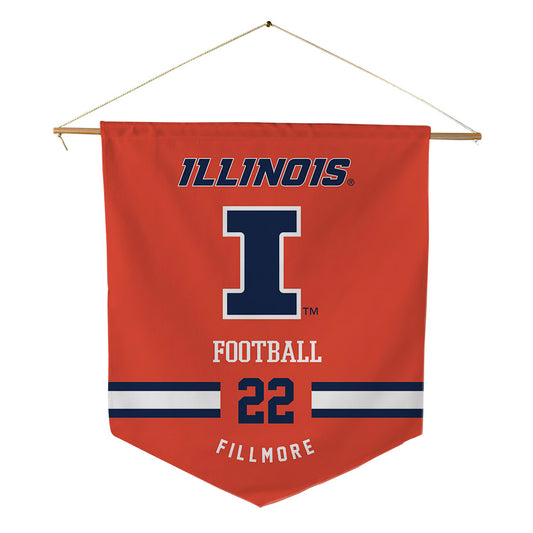 Illinois - NCAA Football : Damaryion "Deuce" Fillmore - Pennant - 18" x 21"-0