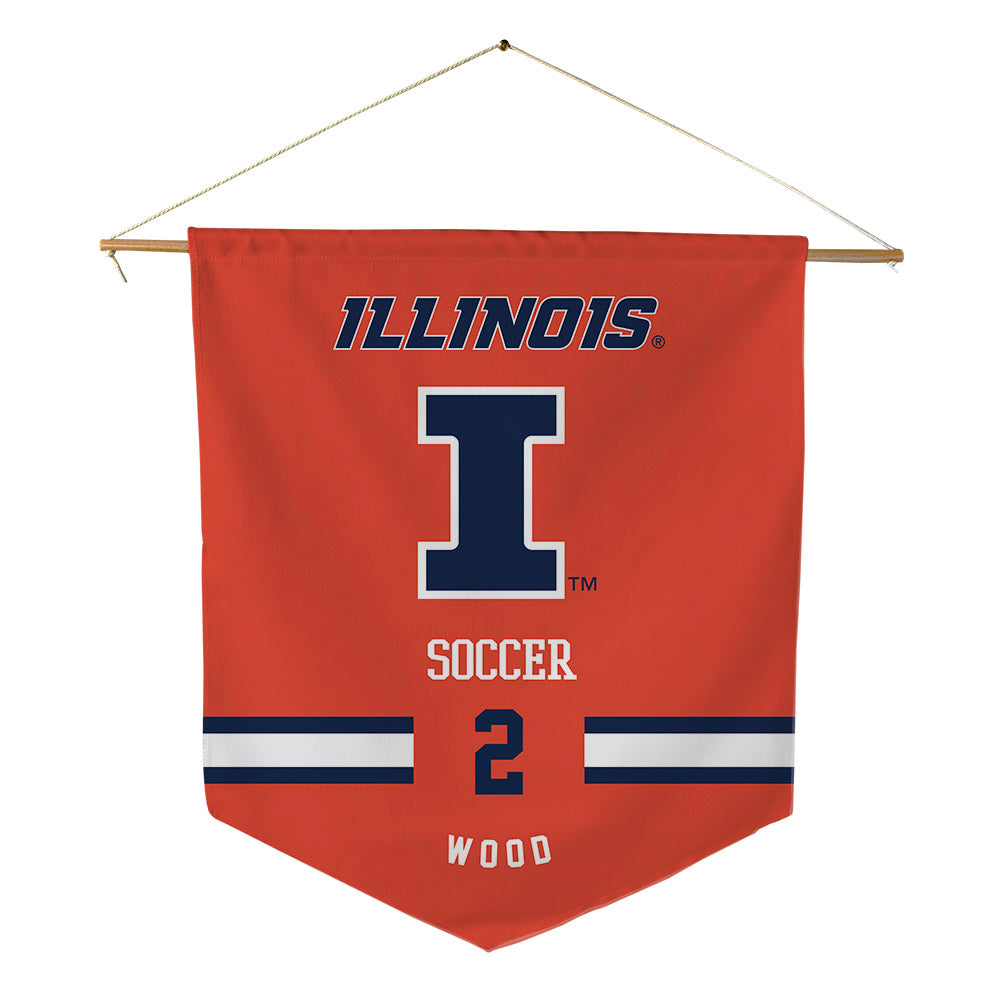 Illinois - NCAA Women's Soccer : Ryleigh Wood - Pennant - 18" x 21"-0