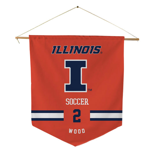 Illinois - NCAA Women's Soccer : Ryleigh Wood - Pennant - 18" x 21"-0