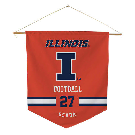 Illinois - NCAA Football : Lucas Osada - Pennant - 18" x 21"-0