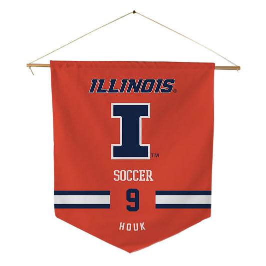 Illinois - NCAA Women's Soccer : Presli Houk - Pennant - 18" x 21"-0