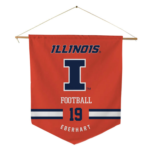 Illinois - NCAA Football : Jacob Eberhart - Pennant - 18" x 21"-0