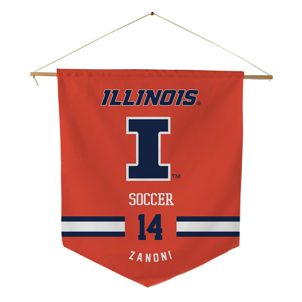 Illinois - NCAA Women's Soccer : Bella Zanoni - Pennant - 18" x 21"-0