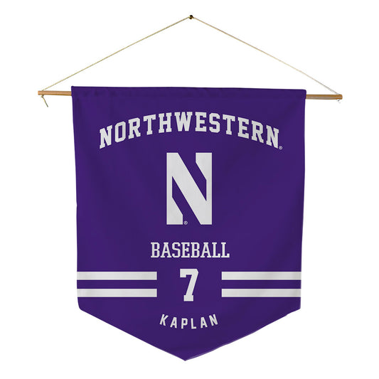 Northwestern - NCAA Baseball : Marty Kaplan - Pennant - 18" x 21"-0