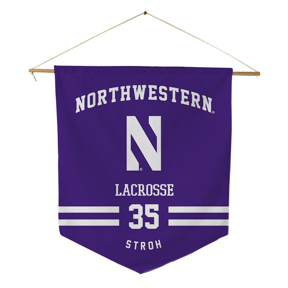 Northwestern - NCAA Women's Lacrosse : Brooke Stroh - Pennant - 18" x 21"-0