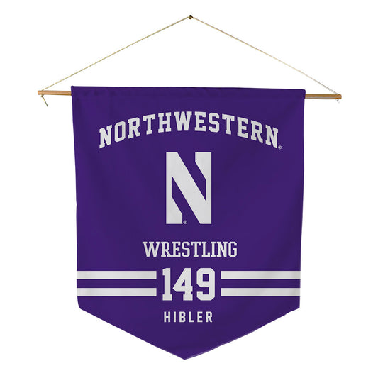 Northwestern - NCAA Wrestling : August Hibler - Pennant - 18" x 21"-0