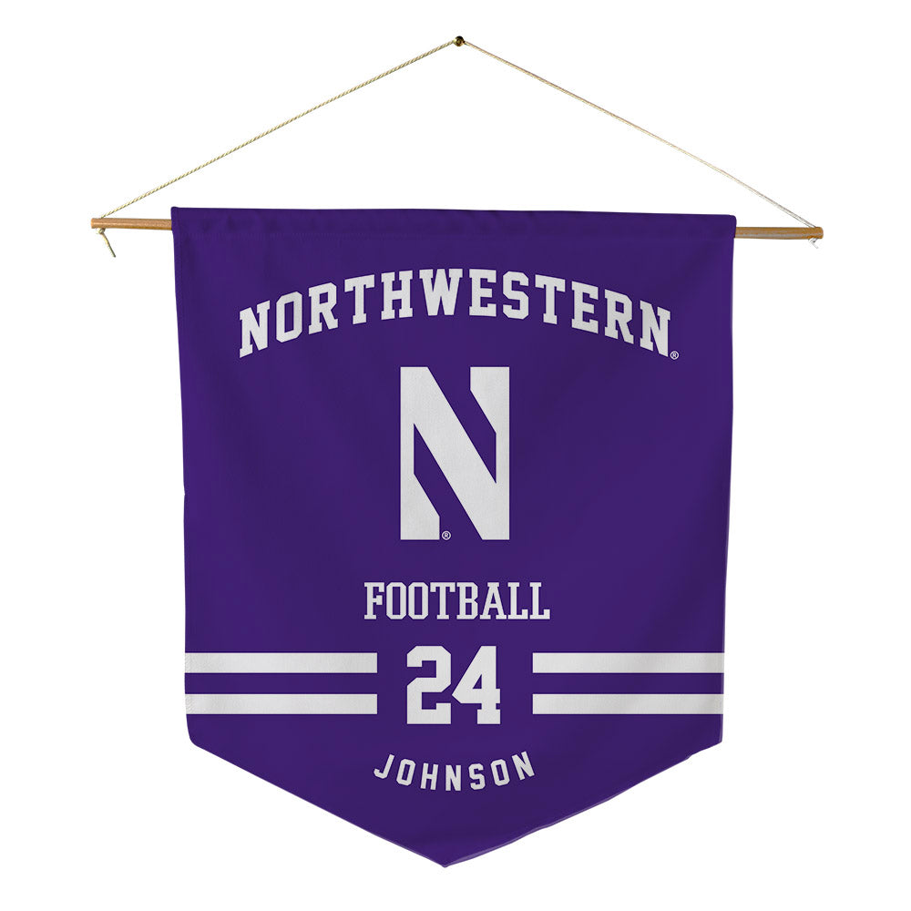 Northwestern - NCAA Football : Jamaal Johnson - Pennant - 18" x 21"-0