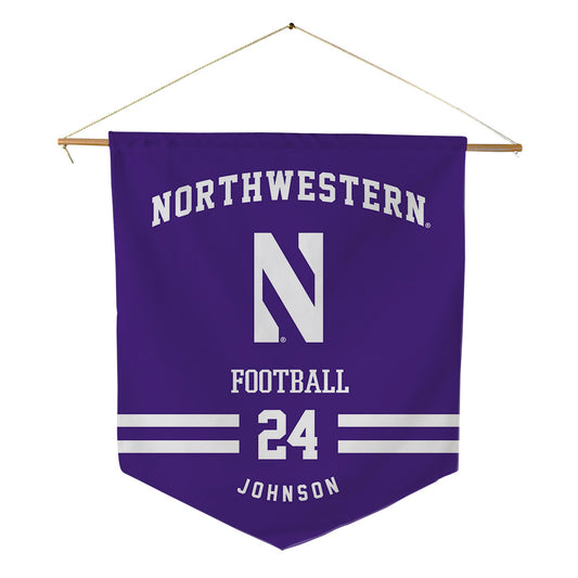 Northwestern - NCAA Football : Jamaal Johnson - Pennant - 18" x 21"-0