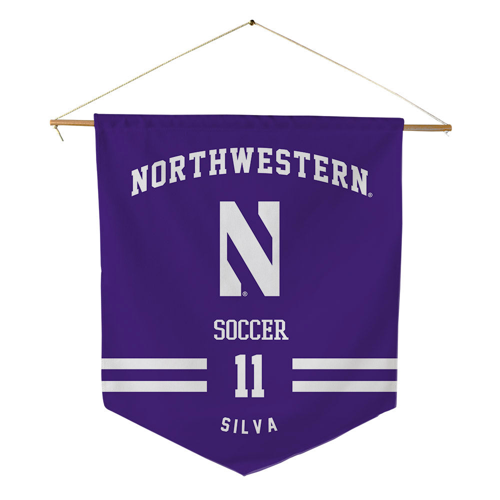 Northwestern - NCAA Men's Soccer : Marco Silva - Pennant - 18" x 21"-0