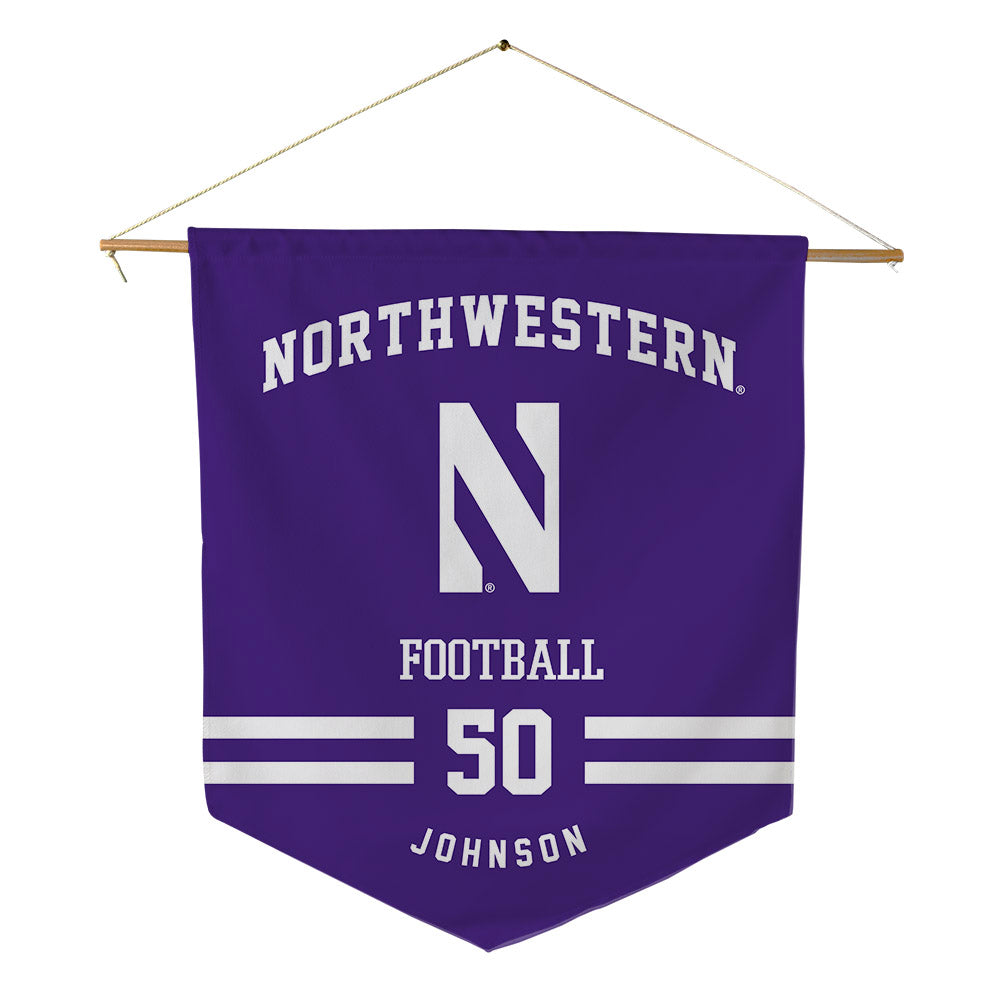 Northwestern - NCAA Football : Qayvier Johnson - Pennant - 18" x 21"-0