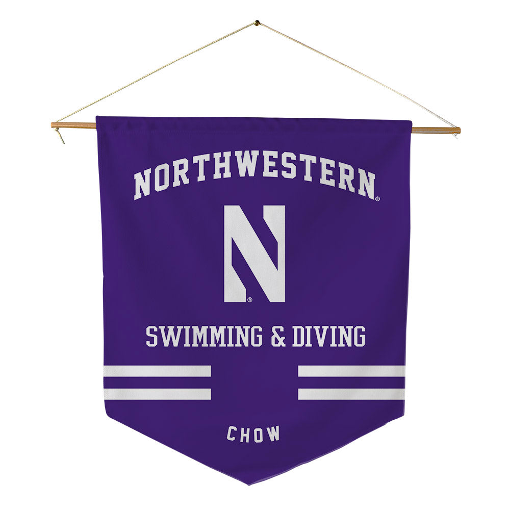 Northwestern - NCAA Women's Swimming & Diving : Isabella Chow - Pennant - 18" x 21"-0