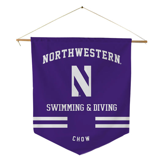 Northwestern - NCAA Women's Swimming & Diving : Isabella Chow - Pennant - 18" x 21"-0