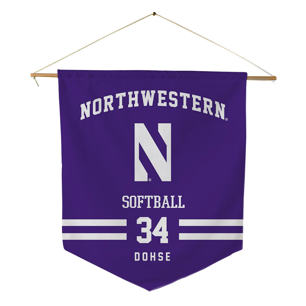 Northwestern - NCAA Softball : Signe Dohse - Pennant - 18" x 21"-0