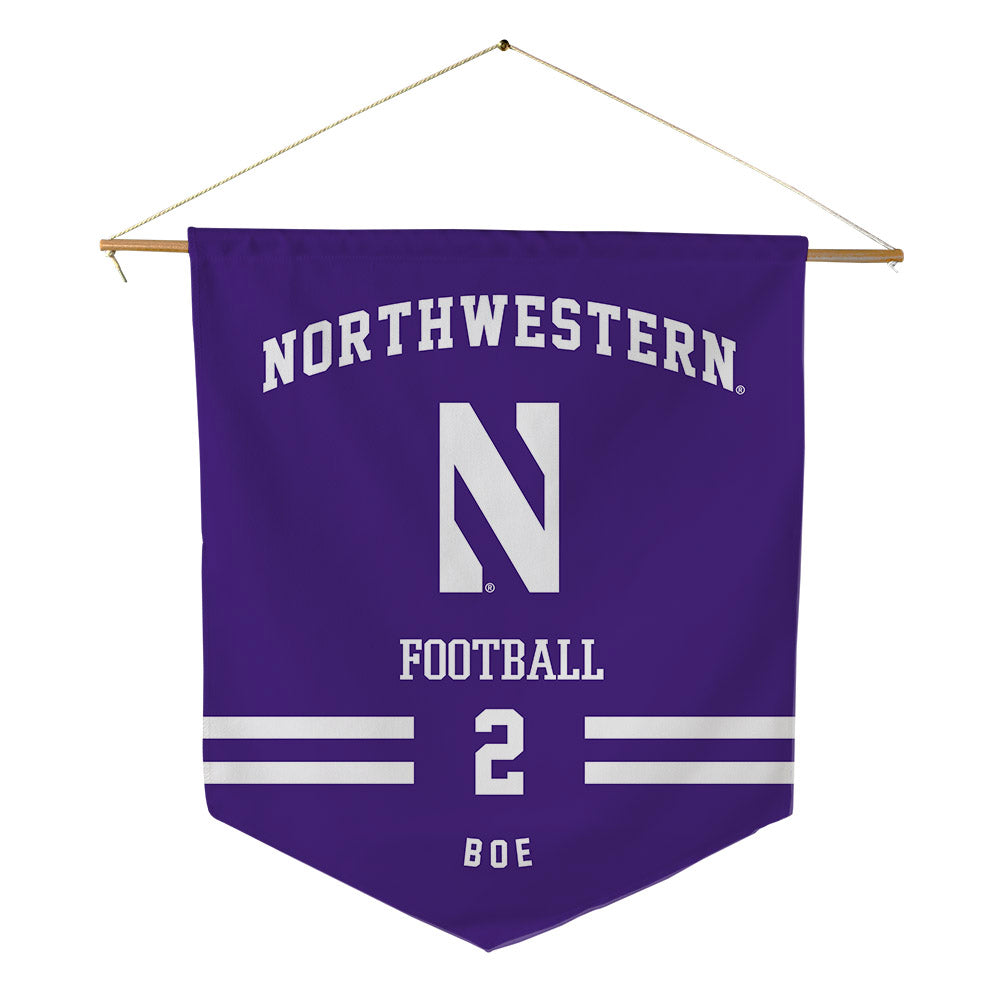 Northwestern - NCAA Football : Ryan Boe - Pennant - 18" x 21"-0