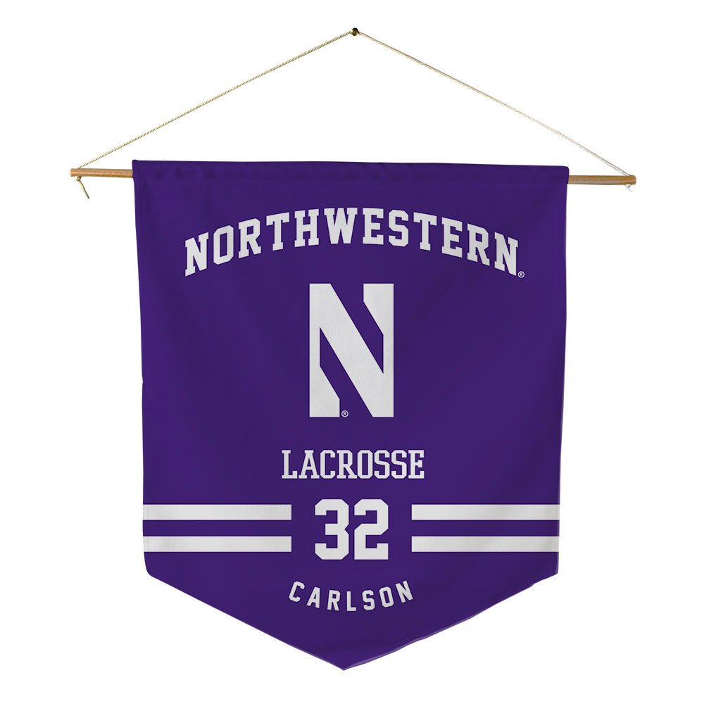 Northwestern - NCAA Women's Lacrosse : Liz Carlson - Pennant - 18" x 21"-0