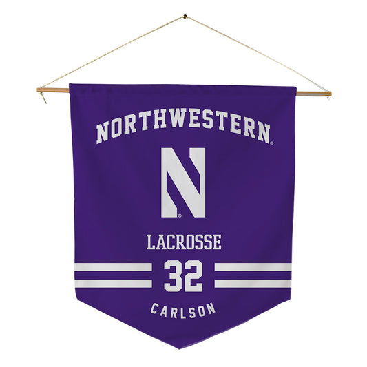 Northwestern - NCAA Women's Lacrosse : Liz Carlson - Pennant - 18" x 21"-0