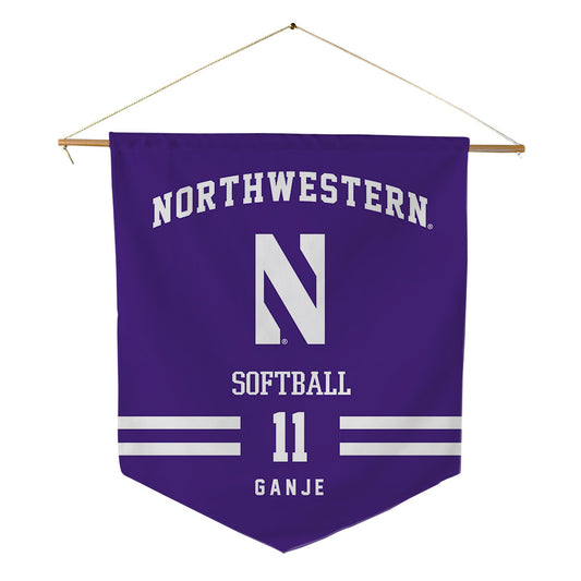 Northwestern - NCAA Softball : Gigi Ganje - Pennant - 18" x 21"-0
