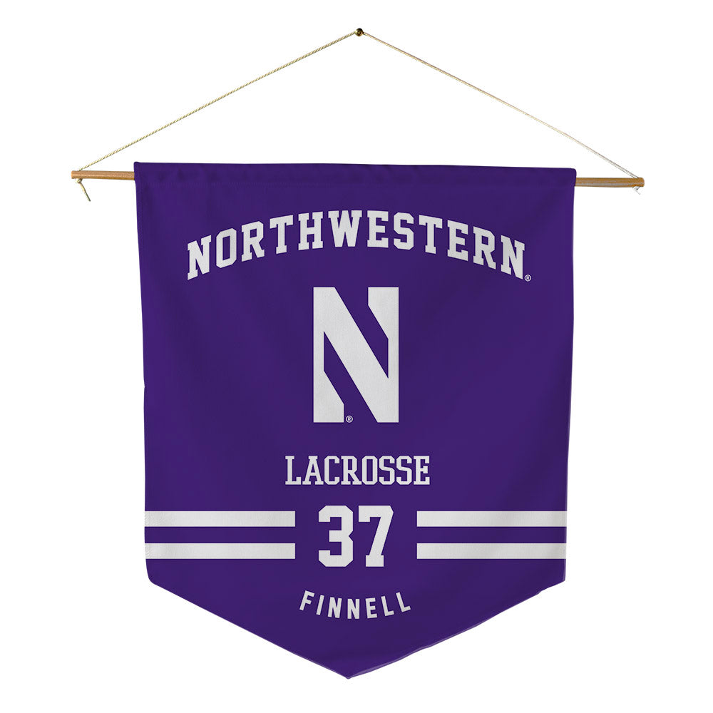 Northwestern - NCAA Women's Lacrosse : Kyle Finnell - Pennant - 18" x 21"-0
