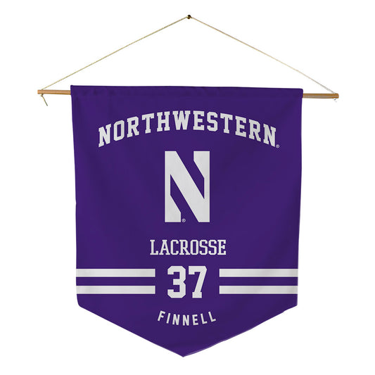 Northwestern - NCAA Women's Lacrosse : Kyle Finnell - Pennant - 18" x 21"-0
