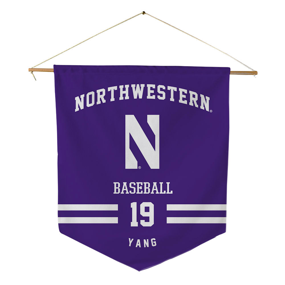Northwestern - NCAA Baseball : Jake Yang - Pennant - 18" x 21"-0