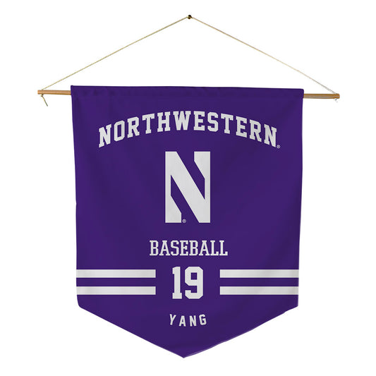 Northwestern - NCAA Baseball : Jake Yang - Pennant - 18" x 21"-0