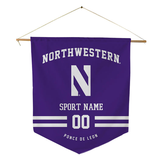 Northwestern - NCAA Men's Soccer : Rafael Ponce de Leon - Pennant - 18" x 21"-0