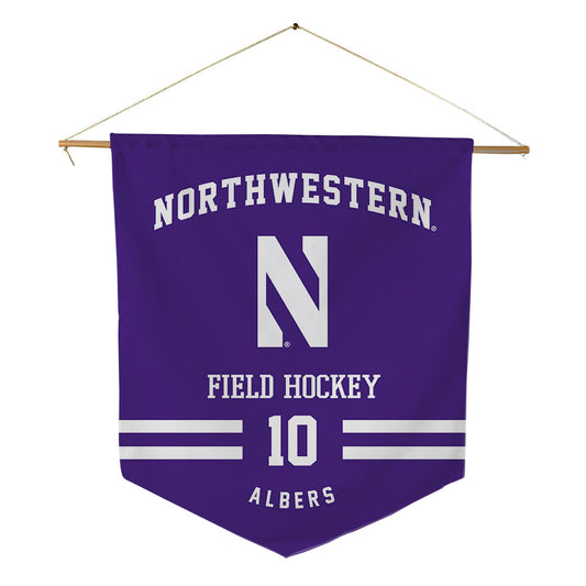 Northwestern - NCAA Women's Field Hockey : Amelia Albers - Pennant - 18" x 21"-0