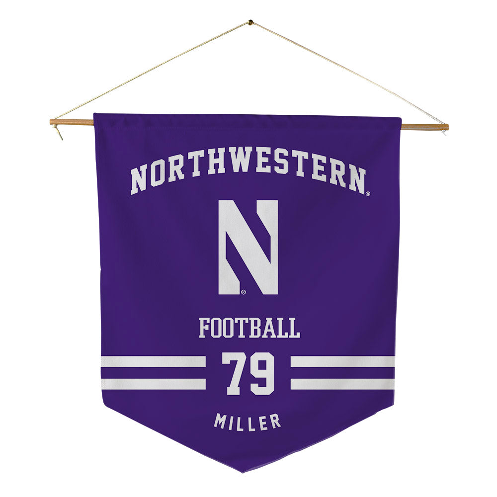 Northwestern - NCAA Football : Jacob Miller - Pennant - 18" x 21"-0