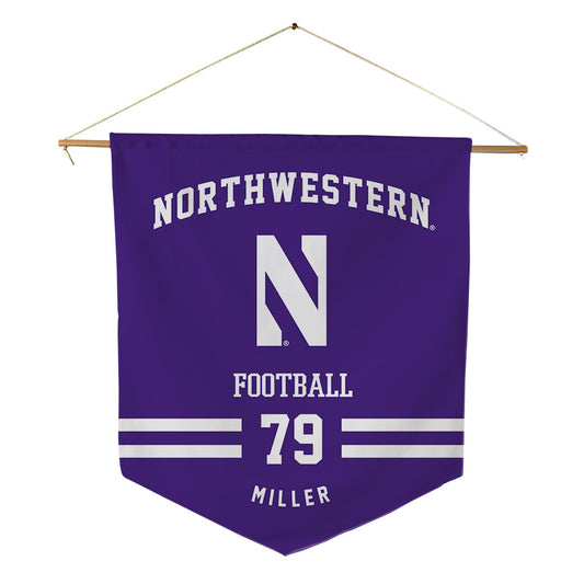 Northwestern - NCAA Football : Jacob Miller - Pennant - 18" x 21"-0