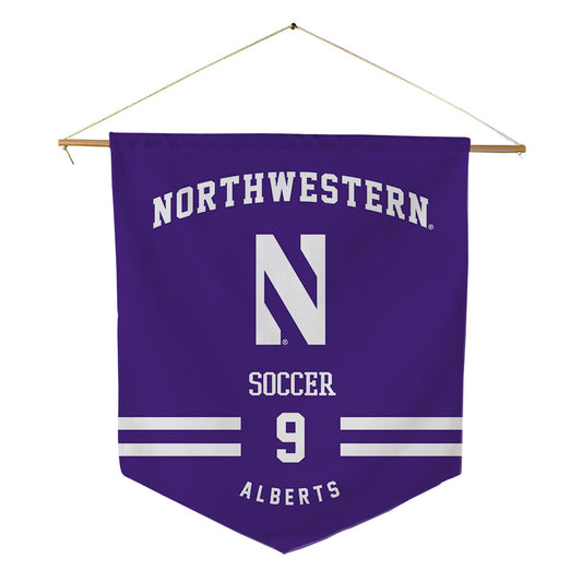 Northwestern - NCAA Women's Soccer : Audrey Alberts - Pennant - 18" x 21"-0